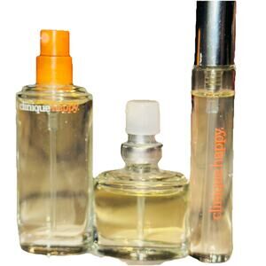 3 Clinique Happy Travel Spray Perfume Minis .17 .24 Oz Fragrance Samples